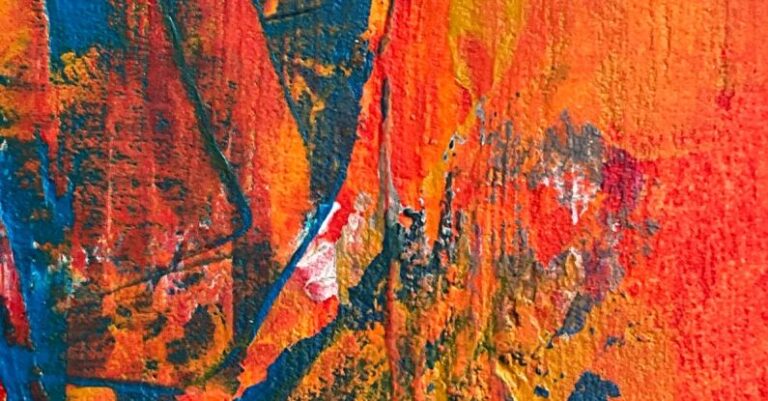 Intuition - Abstract Painted Background with Vibrant Colours