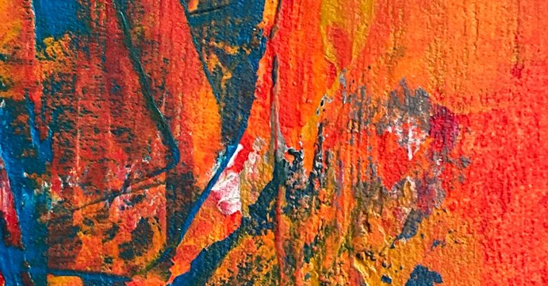 Intuition - Abstract Painted Background with Vibrant Colours